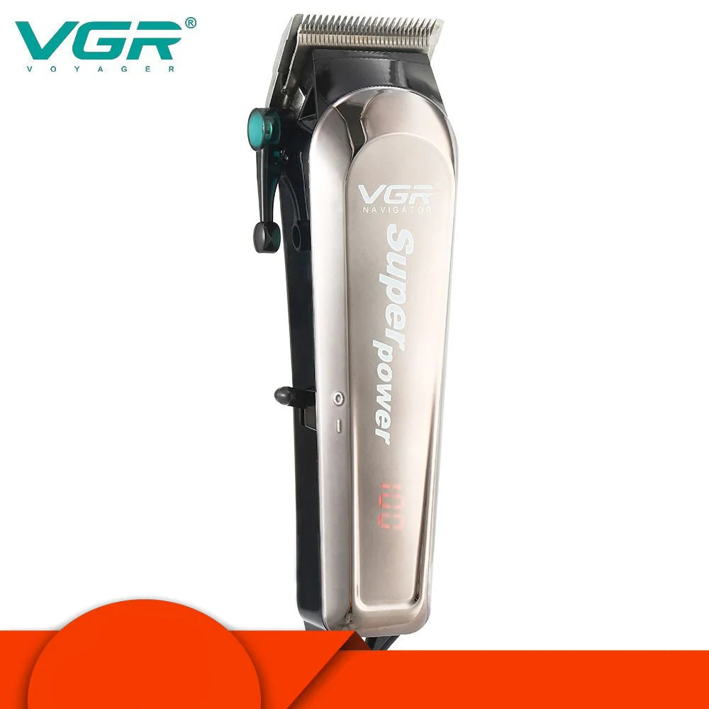 VGR V‑060 Electric Hair Clipper Professional Men’s Trimmer with Limit Combs for Personal & Barber Use