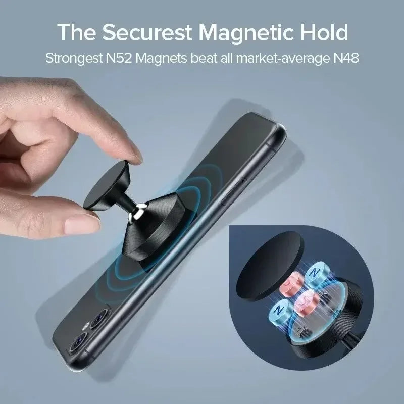 Magnetic Car Phone Holder Universal Mobile Stand with Strong Magnet for Dashboard or Air Vent