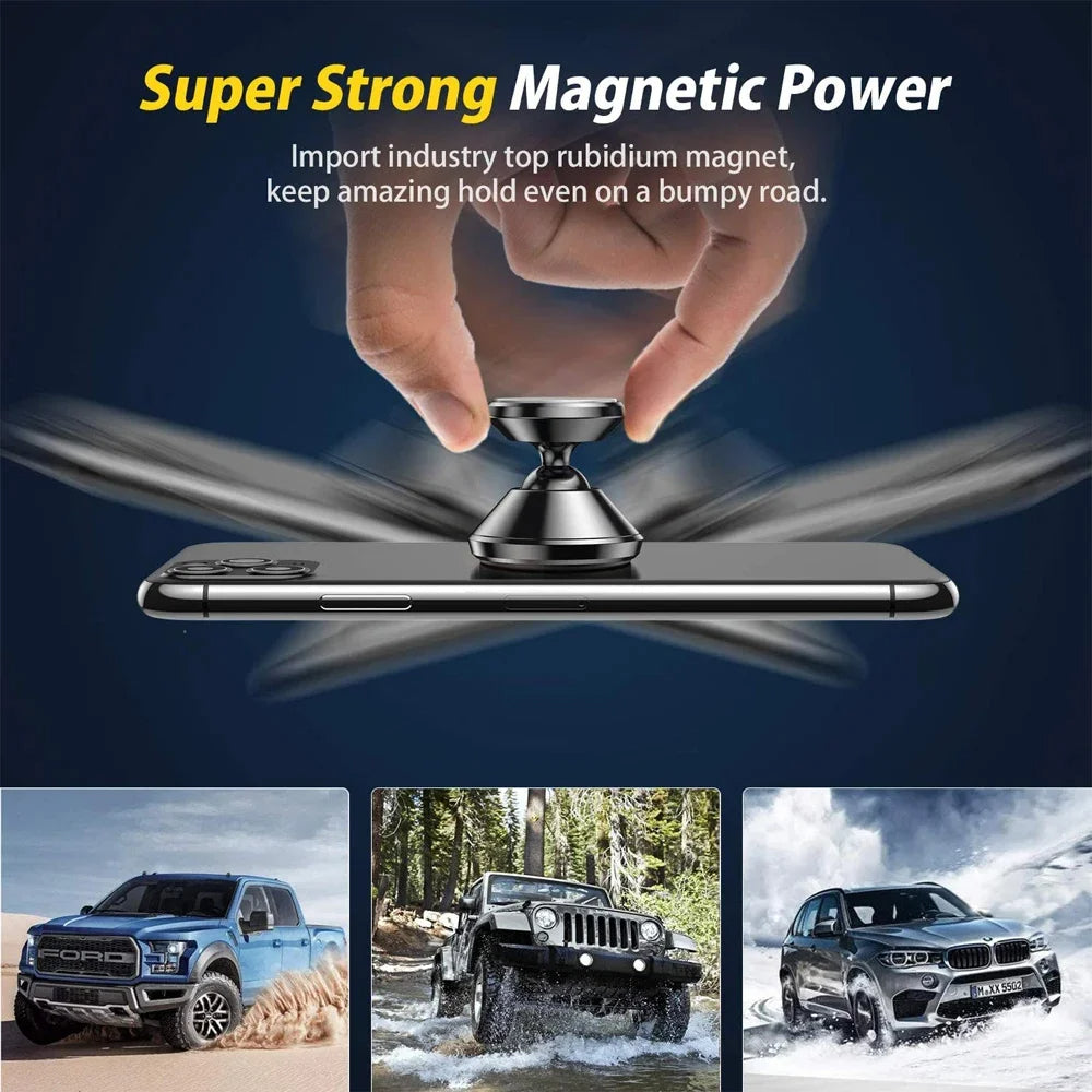 Magnetic Car Phone Holder Universal Mobile Stand with Strong Magnet for Dashboard or Air Vent