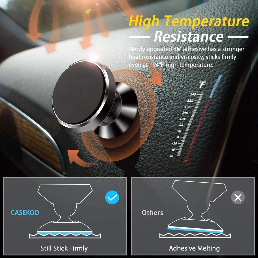 Magnetic Car Phone Holder Universal Mobile Stand with Strong Magnet for Dashboard or Air Vent