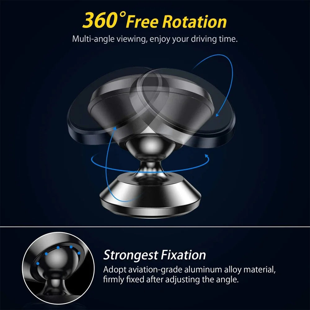 Magnetic Car Phone Holder Universal Mobile Stand with Strong Magnet for Dashboard or Air Vent