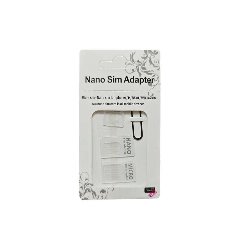 Noosy SIM Card Adapter Kit Nano to Micro & Standard SIM Converters with Ejector Pin