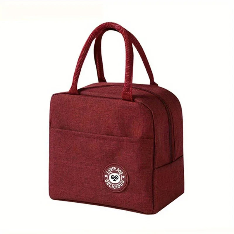 Insulated Lunch Bag Portable Bento Meal Pack with Aluminum Foil Lining for Hot & Cold Food Storage