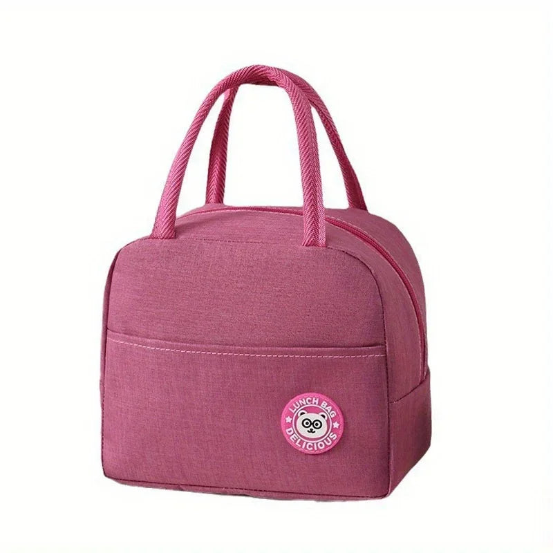 Insulated Lunch Bag Portable Bento Meal Pack with Aluminum Foil Lining for Hot & Cold Food Storage