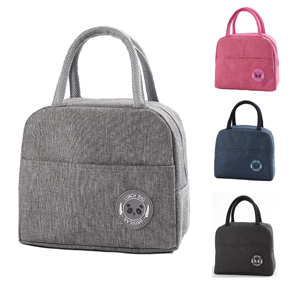 Insulated Lunch Bag Portable Bento Meal Pack with Aluminum Foil Lining for Hot & Cold Food Storage
