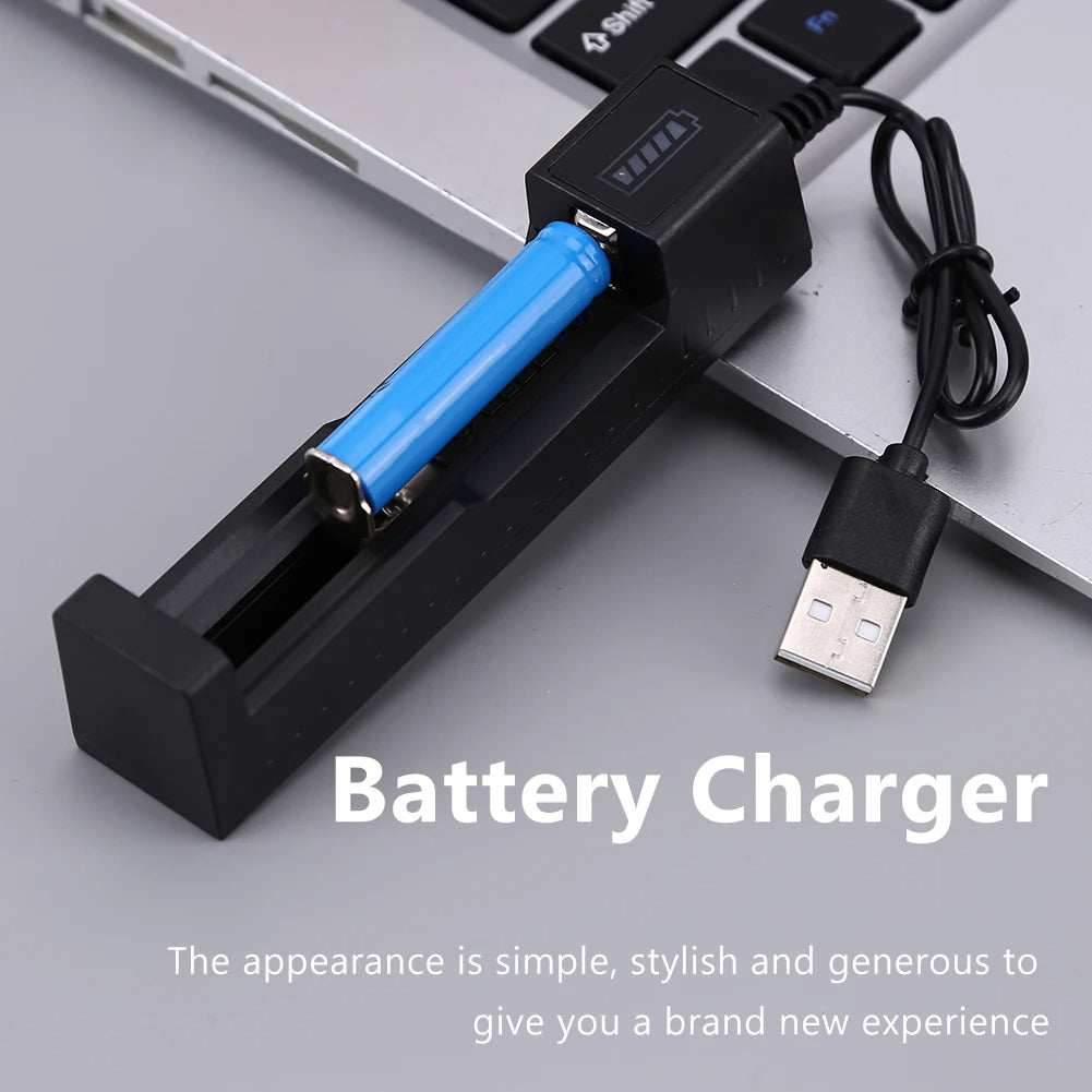 18650 USB Battery Charger Portable Lithium Battery Charging Dock for 3.7V Cells