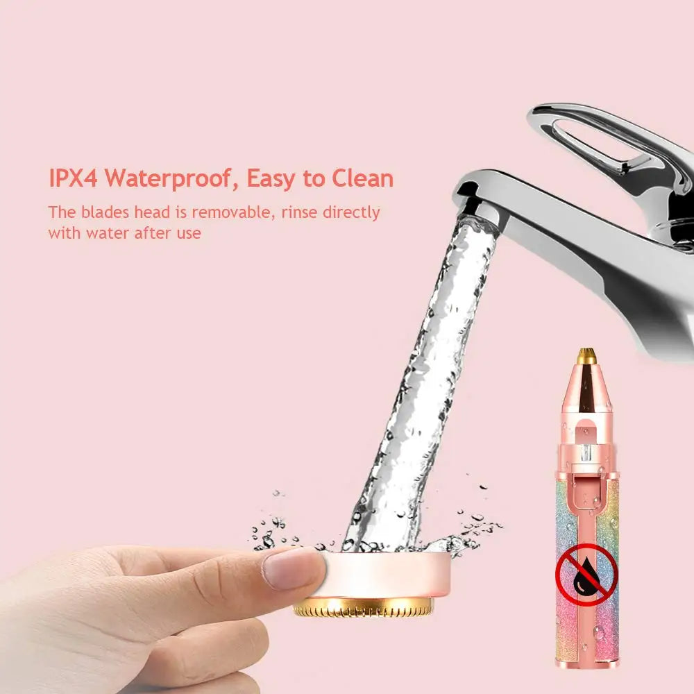 USB Rechargeable Eyebrow Trimmer and Shaver 2 in 1 Facial Mini Hair Remover for Women