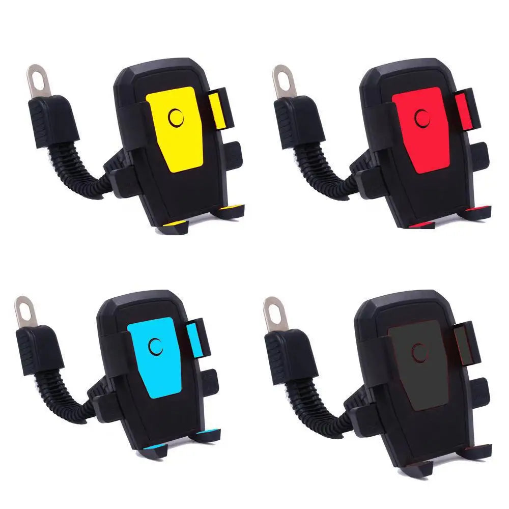 Motorcycle Scooter Mobile Phone Mount Holder Adjustable Rearview Mirror Stand Support for Samsung Huawei Xiaomi