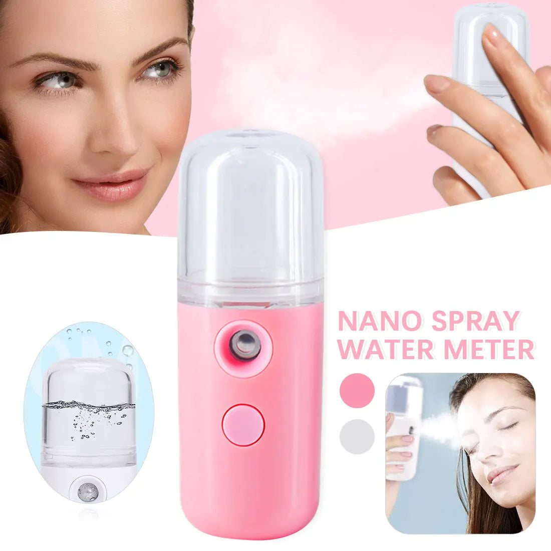 Mini Facial Steamer USB Nebulizer Facial Sprayer Humidifier Hydrating Moisturizing Beauty Skin Care Tool for Women