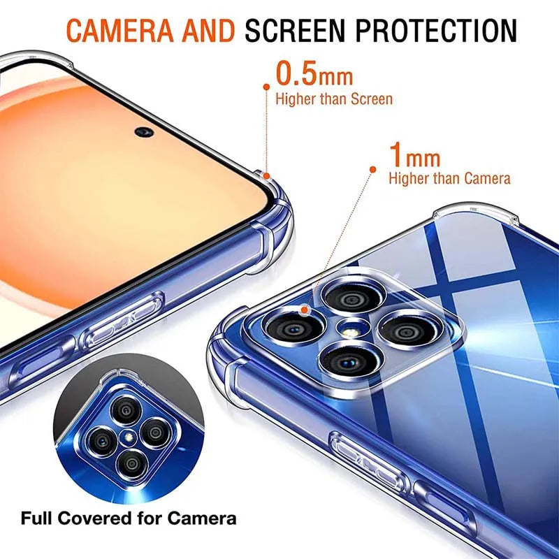 Clear Back Cover for Honor & Huawei – Compatible with Y5P, Y6, Y7, Y9, Nova 3i, 5T, Honor 7A, 8X, 9A, 10 Lite & More
