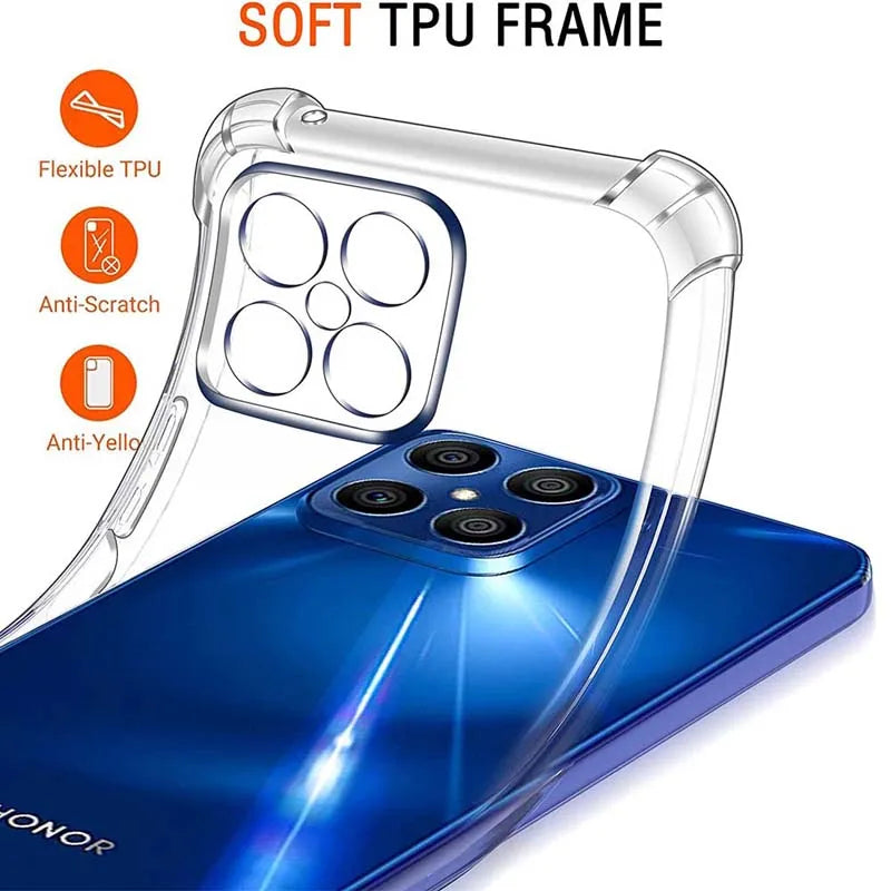 Clear Back Cover for Honor & Huawei – Compatible with Y5P, Y6, Y7, Y9, Nova 3i, 5T, Honor 7A, 8X, 9A, 10 Lite & More