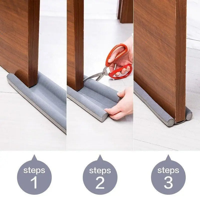 Door Bottom Sealing Strip Guard | Draft Stopper Soundproof Weather Seal for Gaps & Dust