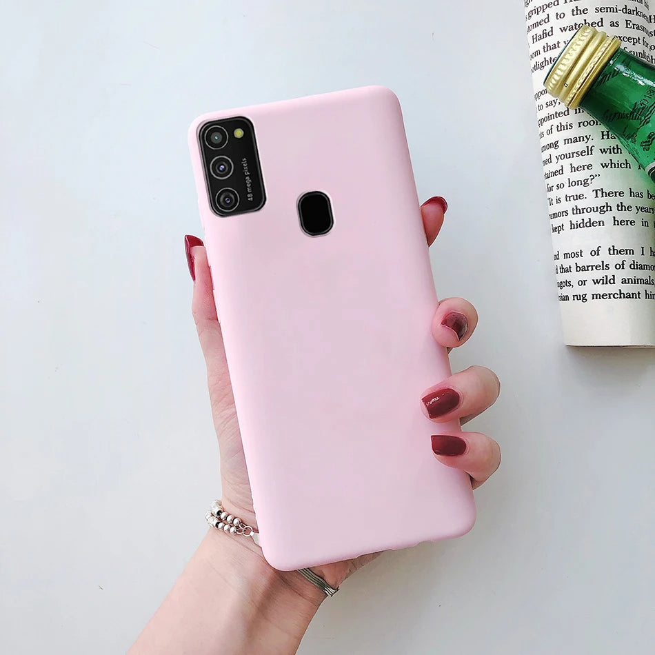 Velvet Silicone Case for Samsung Galaxy M Series – Soft Matte Finish Protective Back Cover