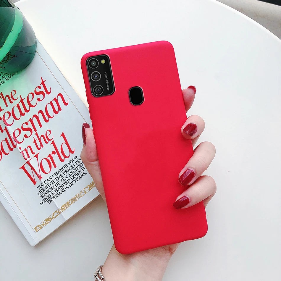 Velvet Silicone Case for Samsung Galaxy M Series – Soft Matte Finish Protective Back Cover