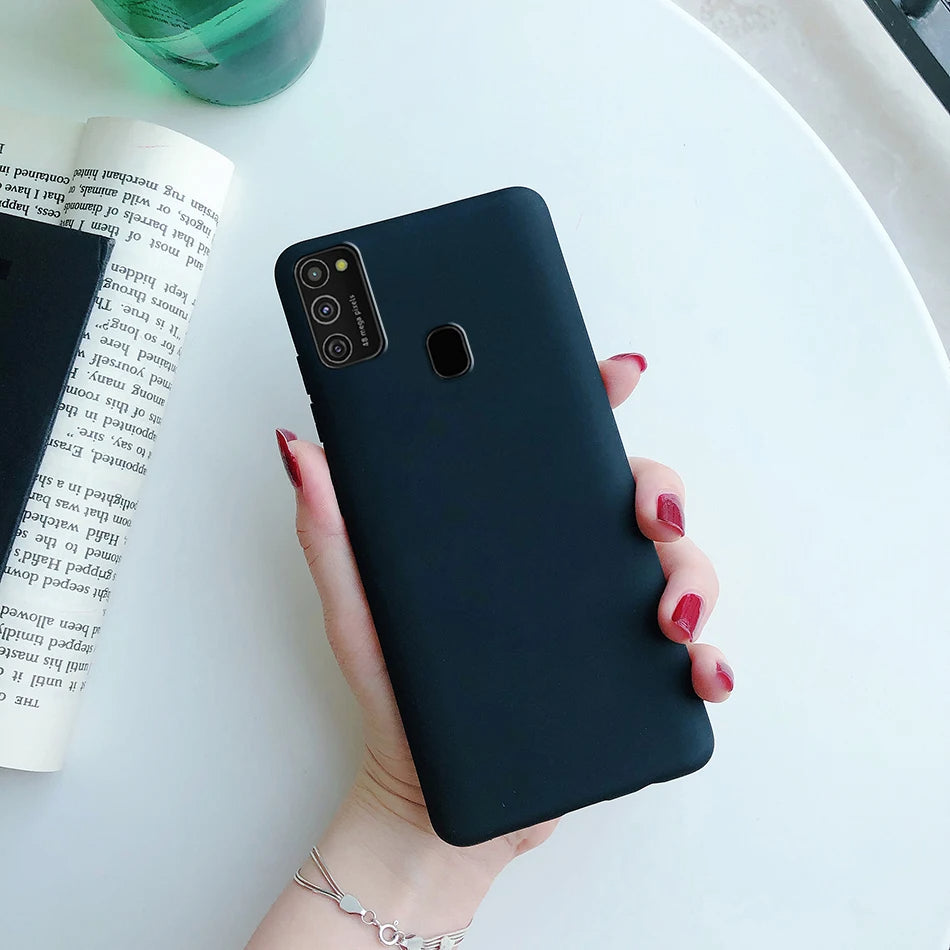 Velvet Silicone Case for Samsung Galaxy M Series – Soft Matte Finish Protective Back Cover
