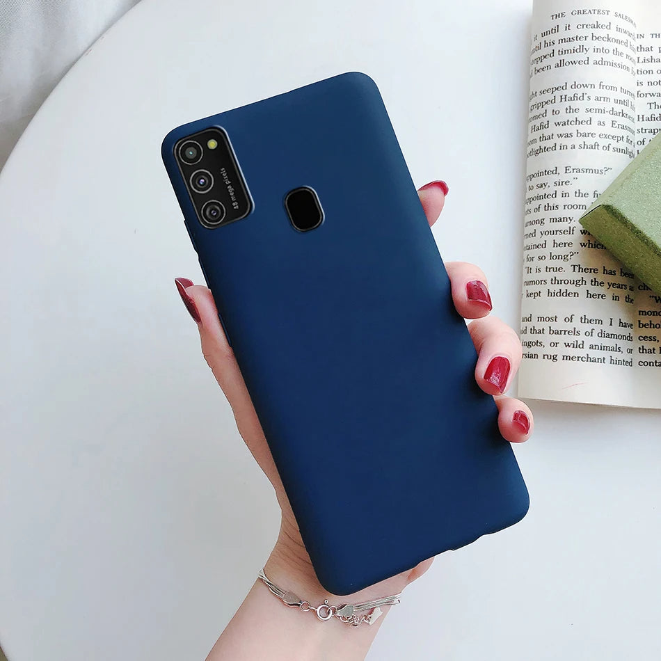 Velvet Silicone Case for Samsung Galaxy M Series – Soft Matte Finish Protective Back Cover