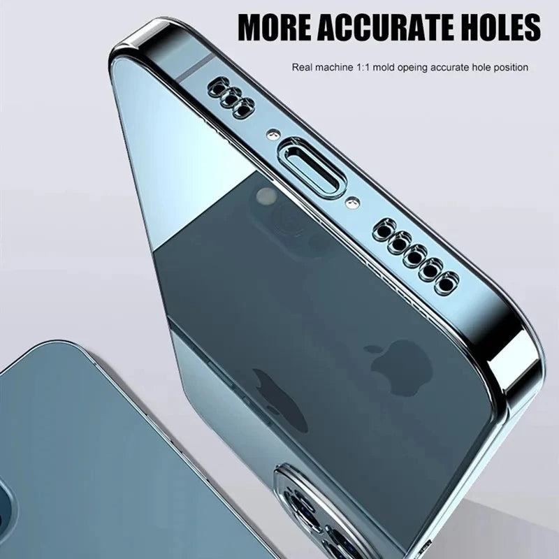 Clear Back Cover for iPhone 6 to iPhone 15 Series – Slim Transparent Shockproof TPU Case for All Models