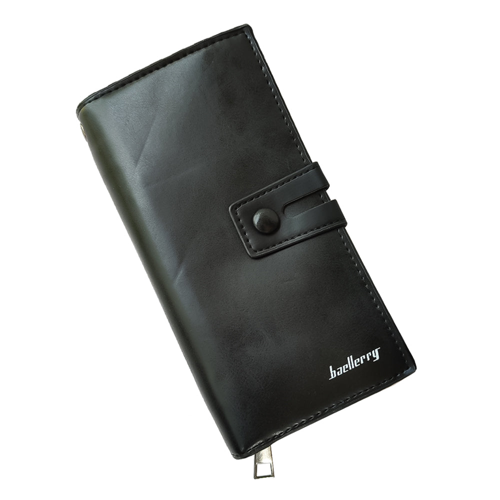Honsun Baellery Men's Long Wallet Multi Card Holder Zipper PU Leather Large Capacity Purse