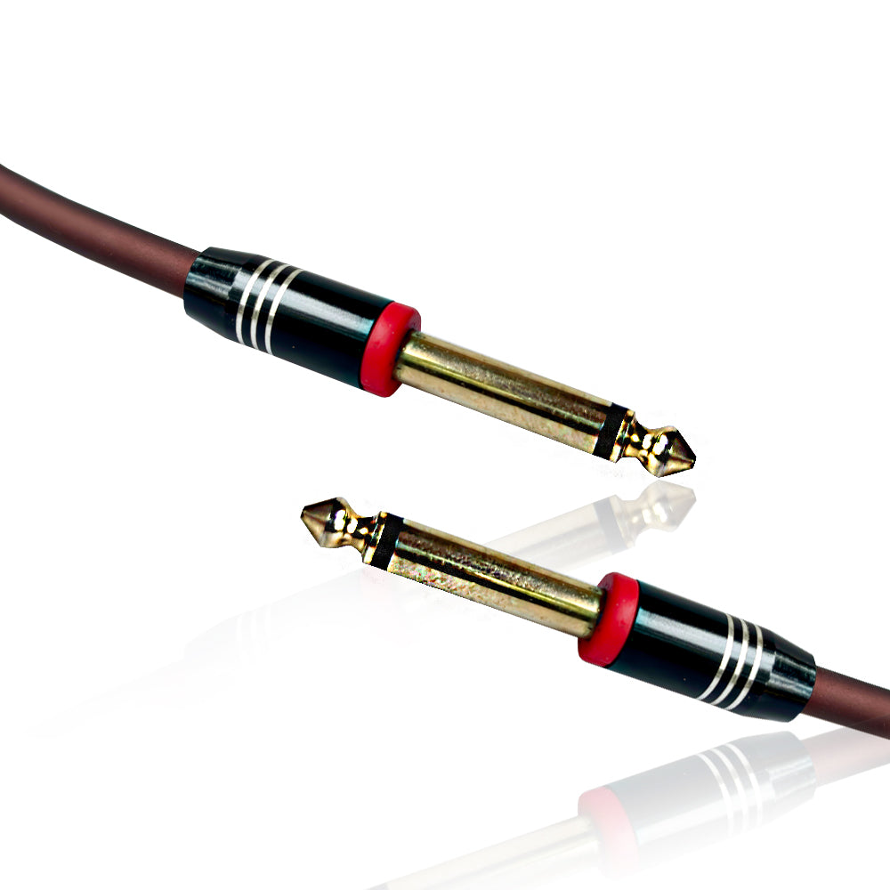 1.5m Guitar Audio Cable 6.5mm TRS Plug Anti-Noise Stereo Cable for Electric Guitar Bass Mandolin Amplifier