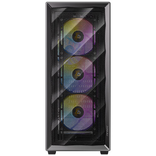 Antec AX85 ARGB Mid-Tower Gaming Case Black, Mesh Front, Tempered Glass, 4 ARGB Fans Included
