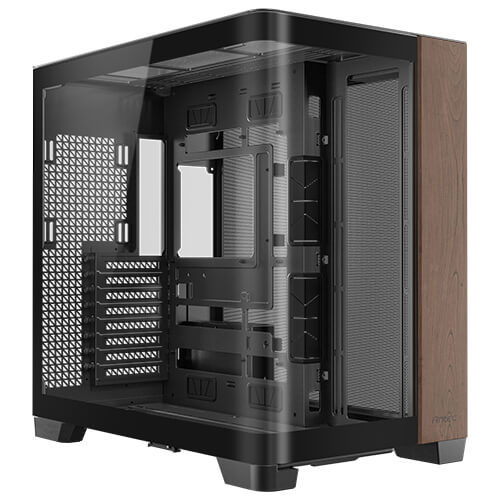 Antec C8 Curve Wood ATX Mid Tower Gaming Case with Curved Glass Panel