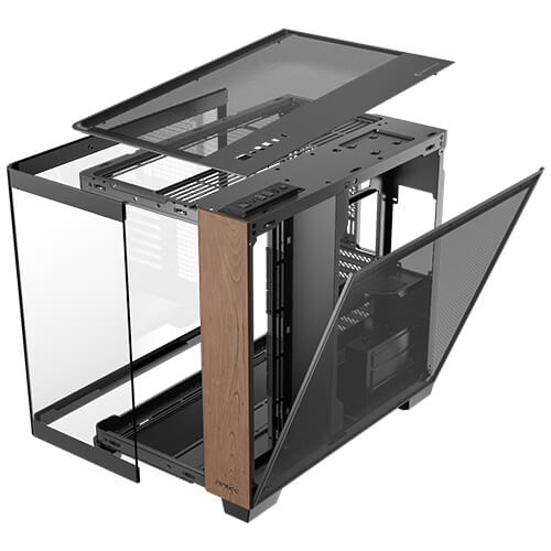Antec C8 Curve Wood ATX Mid Tower Gaming Case with Curved Glass Panel
