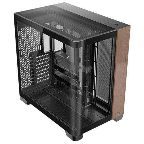 Antec C8 Curve Wood ATX Mid Tower Gaming Case with Curved Glass Panel