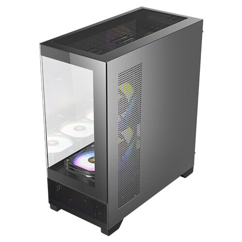 ANTEC CX700 RGB Elite Mid-Tower Gaming Case – Black, 270° Tempered Glass, 6×120 mm RGB Fans Included