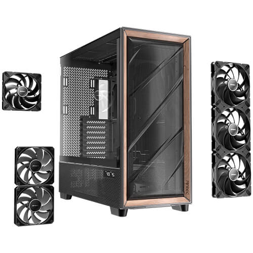 Antec FLUX PRO EUV Black ATX MidTower Gaming Case with Advanced Airflow