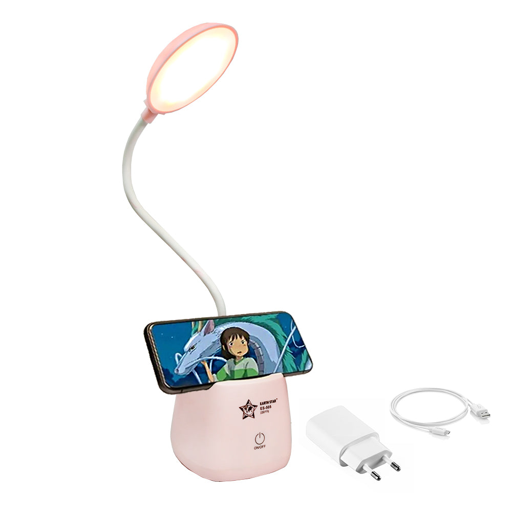 Rechargeable LED Table Lamp with Folding Clamp – Eye Protection Desk & Reading Light with 18650 Battery