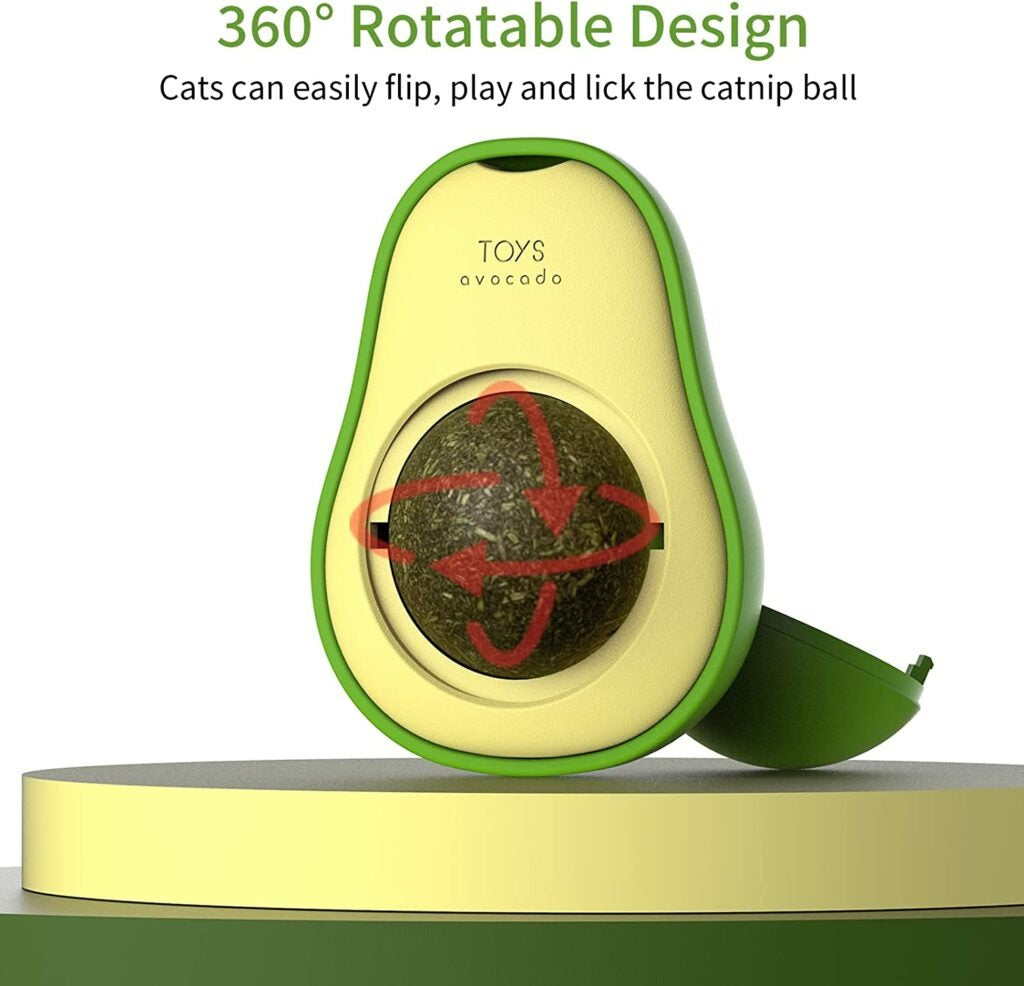 Avocado Shape Cat Toy Fun and Interactive Plush Toy for Cats