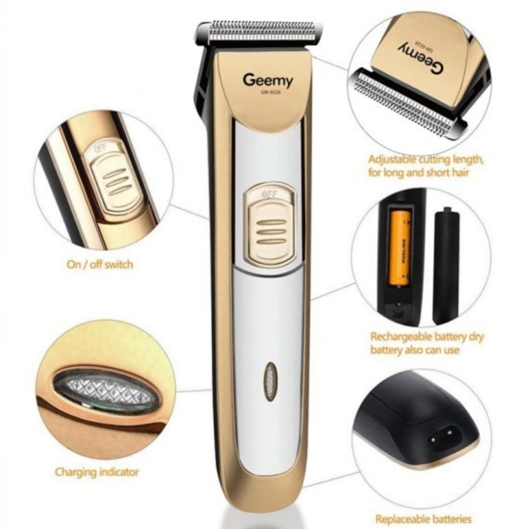 Geemy GM-6028 Professional Hair and Beard Trimmer for Men Rechargeable Grooming Tool