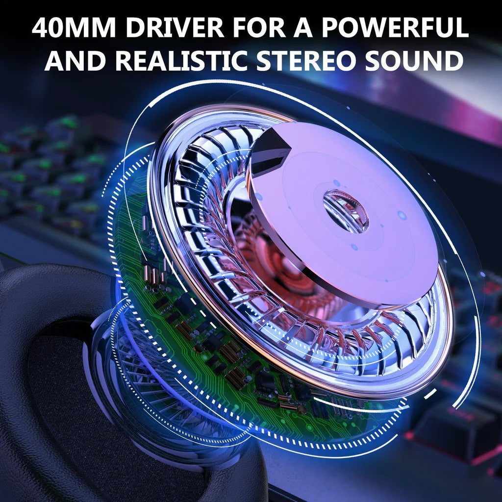 ONIKUMA X7 PRO Wired RGB Light Noise-canceling Gaming Headset 50mm Driver Over-Ear Headphones with Adjustable Mic for PS4 PC Xbox One