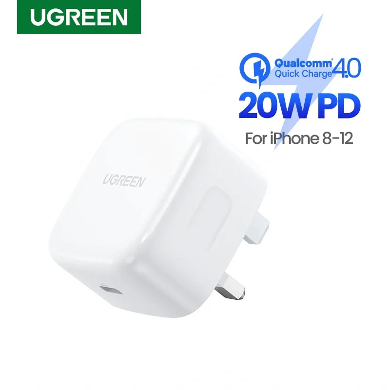 Ugreen 20W GaN Fast Charger for iPhone, Samsung, and Other USB-C Devices