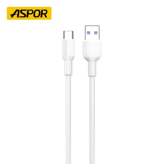 Aspor A080 Silicone USB to Micro USB Cable 1 Meter | Fast Charging Flexible Data Cable for Android Devices