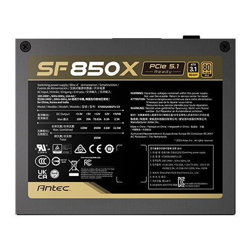ANTEC SF850X 850W 80+ Gold Fully Modular SFX Power Supply