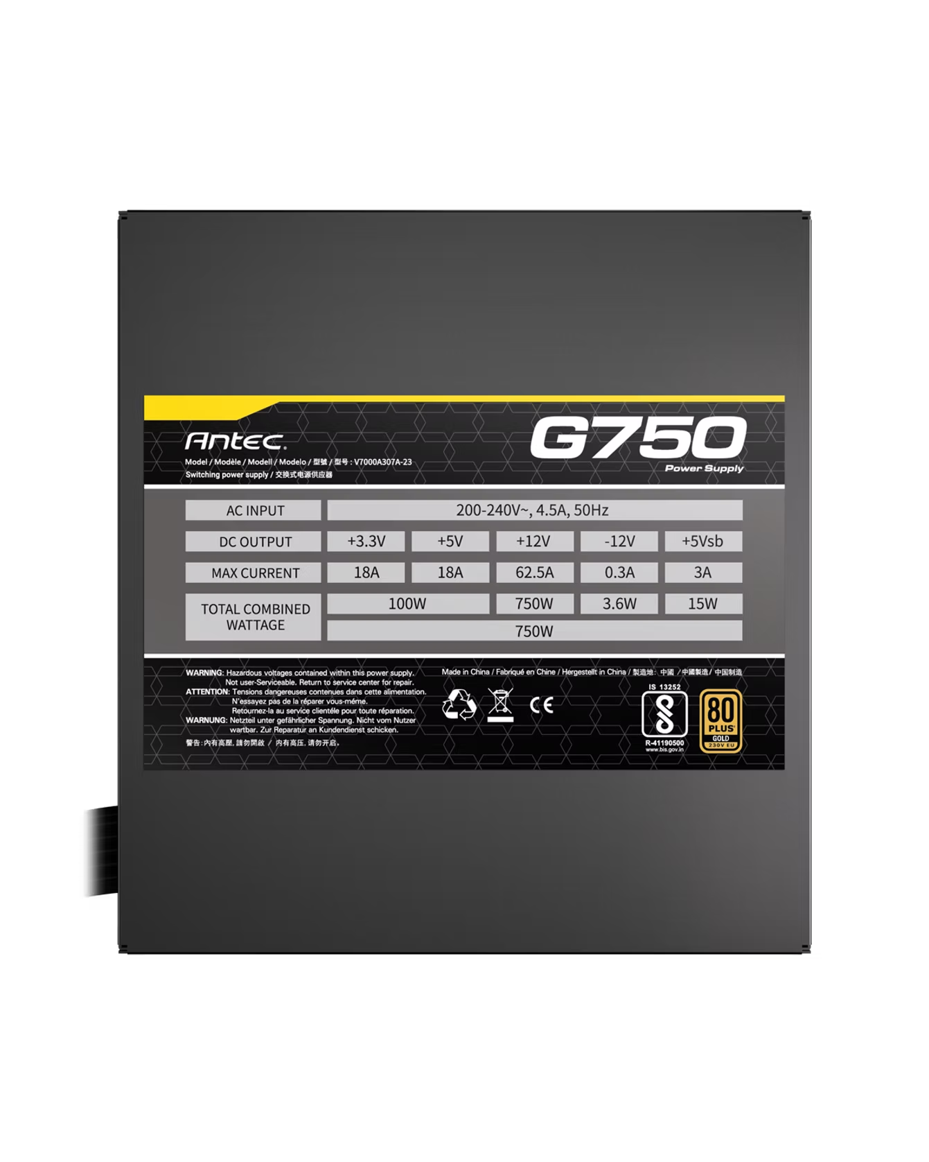 ANTEC ATOM G750 – 750W 80+ Bronze Power Supply Unit