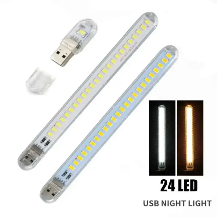 Mini Portable USB LED Book Light – 24 Ultra‑Bright LEDs for Reading, Laptop, Notebook & Power Bank