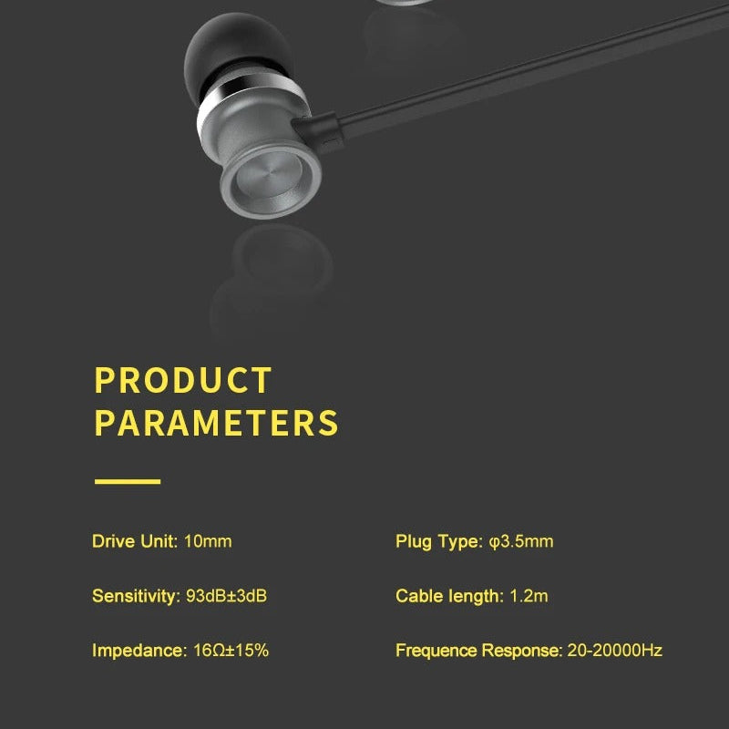 Celebrat D7 Wired Earphones 3.5mm In‑Ear HiFi Headphones with Mic – Deep Bass Wired Headset for Mobile Phones