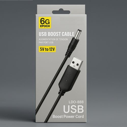 DC 5V to 12V USB Cable WiFi Router Powerbank Connector Cable for Portable Power Supply