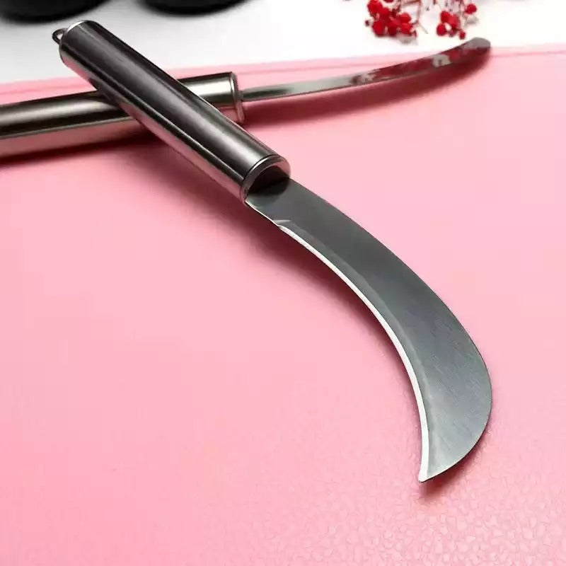 Stainless steel pineapple peeler peeler crescent knife cabbage fruit knife kitchen stainless steel fruit and vegetable tools