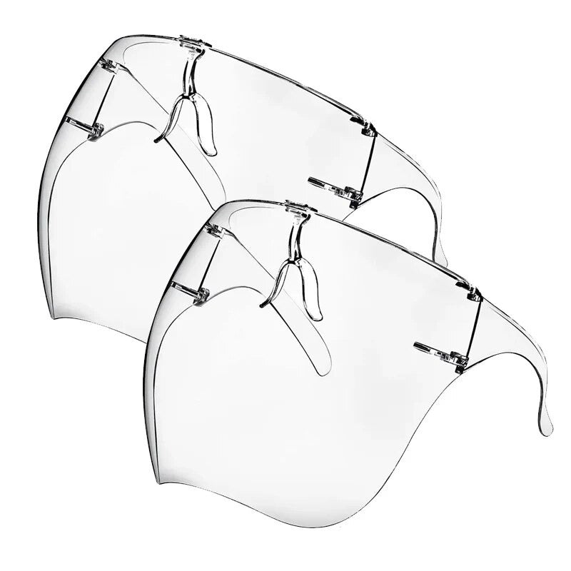 Unisex Eye Shield Visor Large Mirror Sun Glasses Half Face Shield Anti-Spray Protector