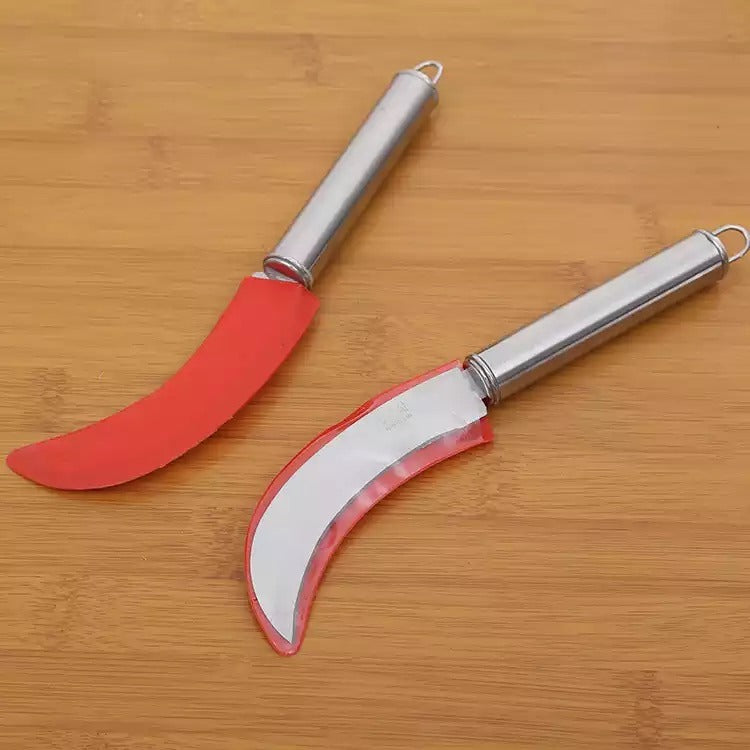 Stainless steel pineapple peeler peeler crescent knife cabbage fruit knife kitchen stainless steel fruit and vegetable tools