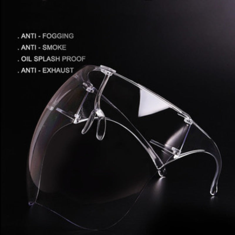 Unisex Eye Shield Visor Large Mirror Sun Glasses Half Face Shield Anti-Spray Protector