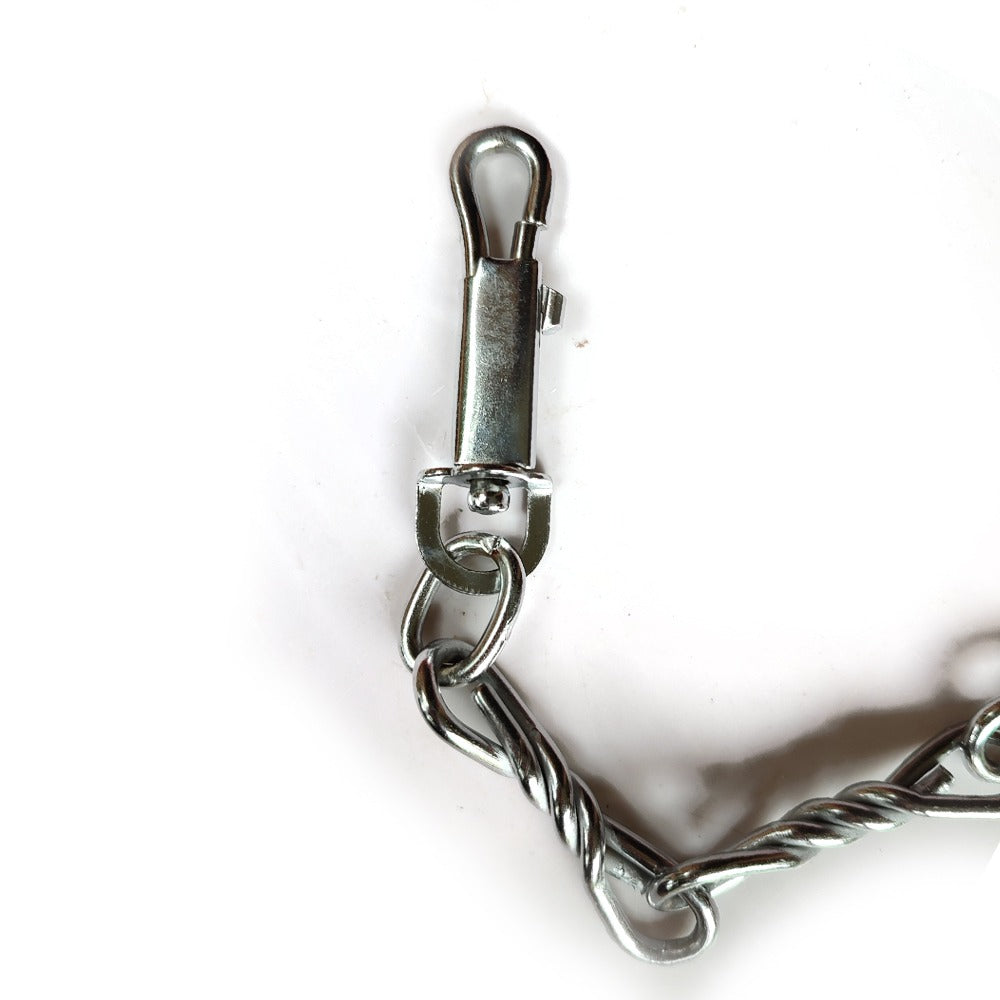 Heavy Duty Metal Dog Leash Chew Proof Chain 155cm for Large and Small Bulldogs