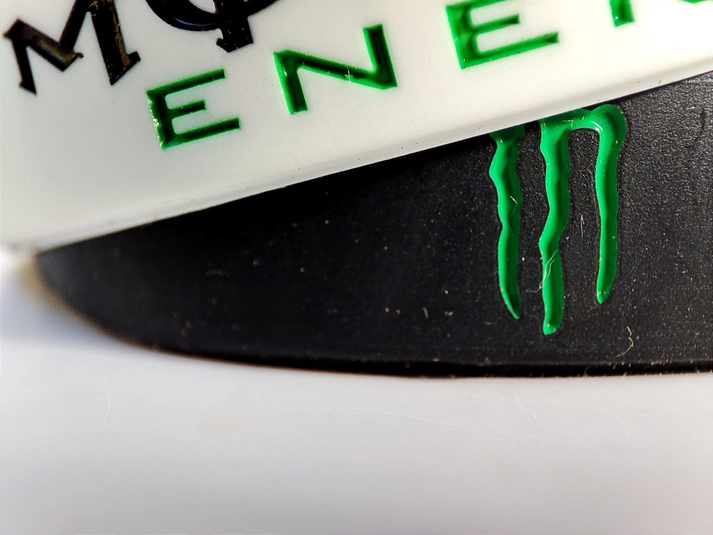 Monster Black and White Silicone Unisex 19cm Wristband Bracelet for Men and Women