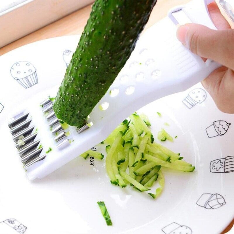 Multifunction Vegetable Cutter & Slicer – Manual Potato, Radish, Cucumber Grater & Peeler