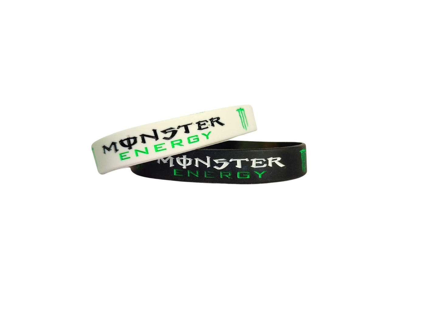 Monster Black and White Silicone Unisex 19cm Wristband Bracelet for Men and Women