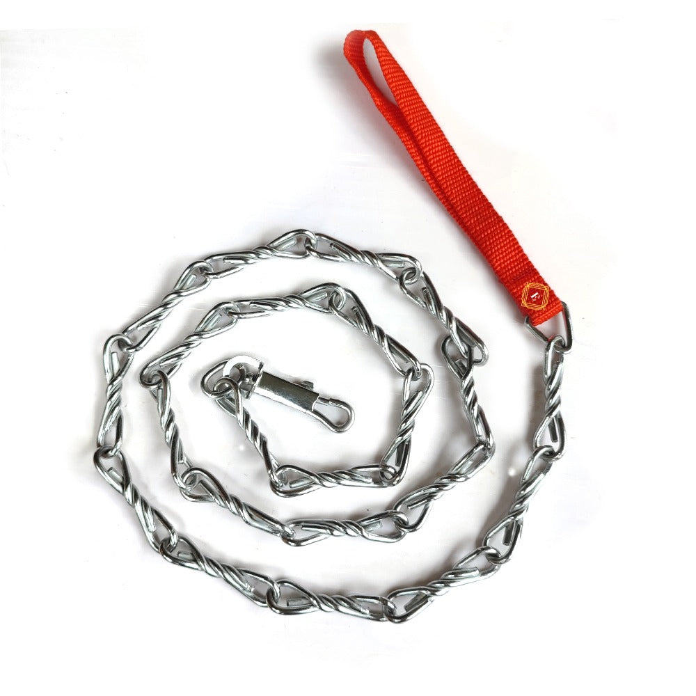 Heavy Duty Metal Dog Leash Chew Proof Chain 155cm for Large and Small Bulldogs