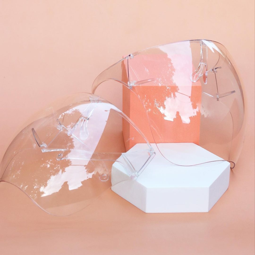 Unisex Eye Shield Visor Large Mirror Sun Glasses Half Face Shield Anti-Spray Protector